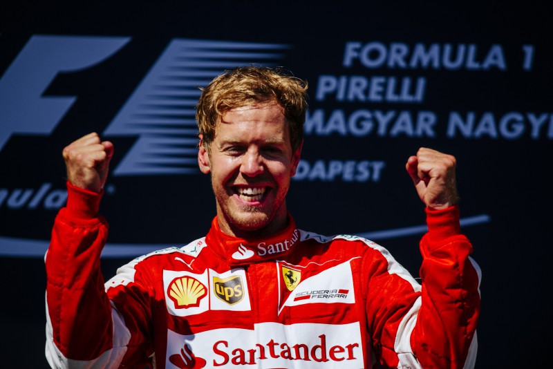 Ferrari y Vettel ofrecen el triunfo en la carrera de Hungría en memoria de Jules Bianchi