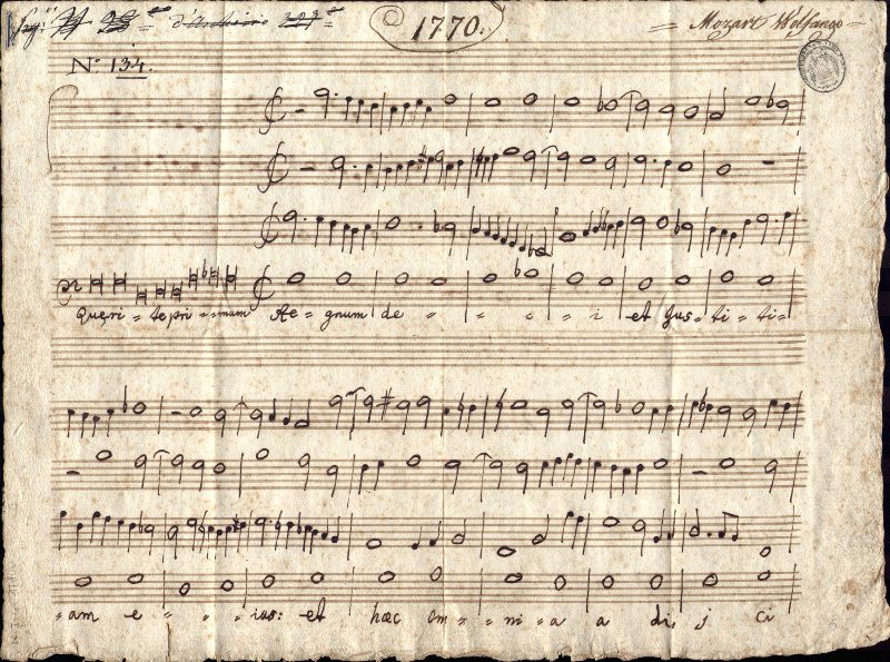 Partitura de Mozart