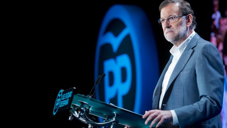 El presidente del Gobierno, Mariano Rajoy en un acto antes del sábado en Valencia, también estará Albert Rivera