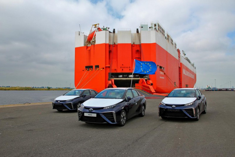 Las primeras unidades de Toyota Mirai acaban de llegar a Europa