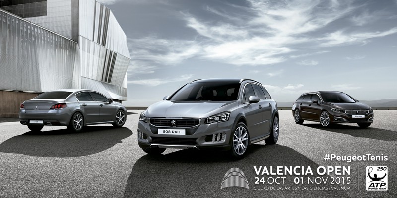 Peugeot, vehículo oficial del Valencia Open‏ de tenis