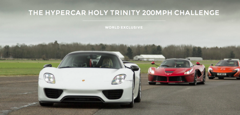 Auto Vivendi anuncia "The Hypercar Holy Trinity 200 mph Challenge" por 7.500£