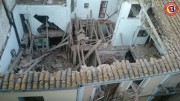 La vivienda tras su derrumbe en la localidad de El Puig