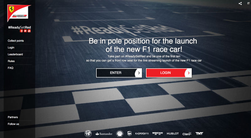 Concurso para ser parte del lanzamiento del Ferrari de Fórmula 1 de 2016