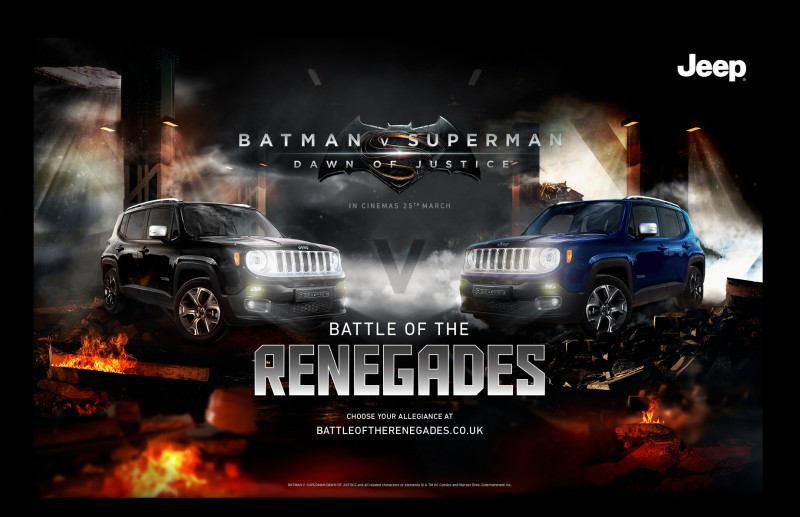 El Jeep Renegade debuta en el cine con la película Batman v Superman