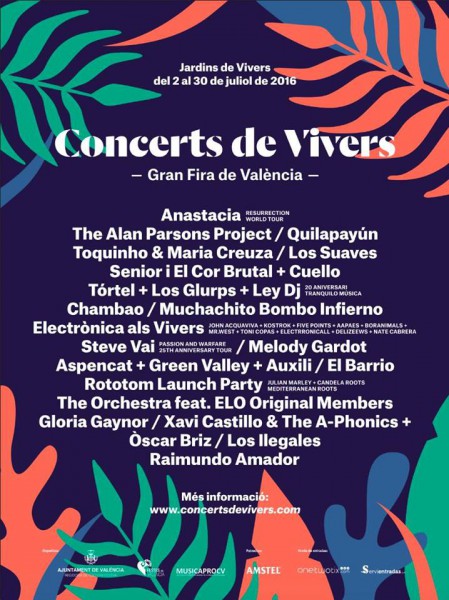 Cartel de los conciertos de la Feria de Julio