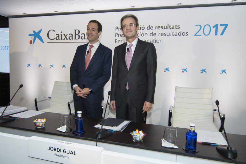 Jordi Gual Presidente del Grupo CaixaBank y el consejero delegado Gonzalo Gortázar