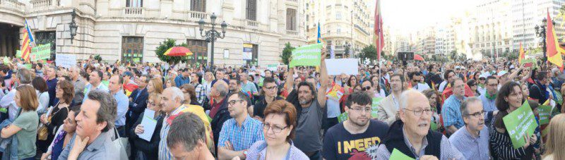 Cerca de 20.000 personas han celebrado hoy en Valencia la primera manifestación por la libertad de elección