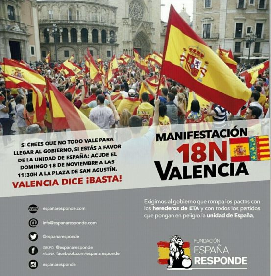 José Manuel Opazo. España Responde “ Valencia se está volcando con la manifestación del próximo 18 N “